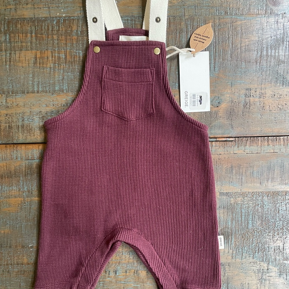 Purple and Cream Classic Overalls